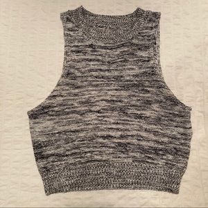 Racer knit crop top